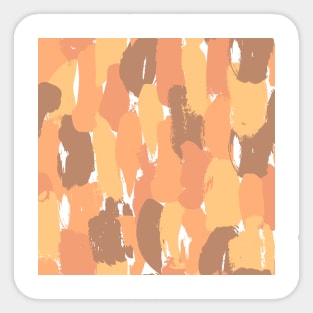 Abstract yellow, orange, brown and black pattern Sticker